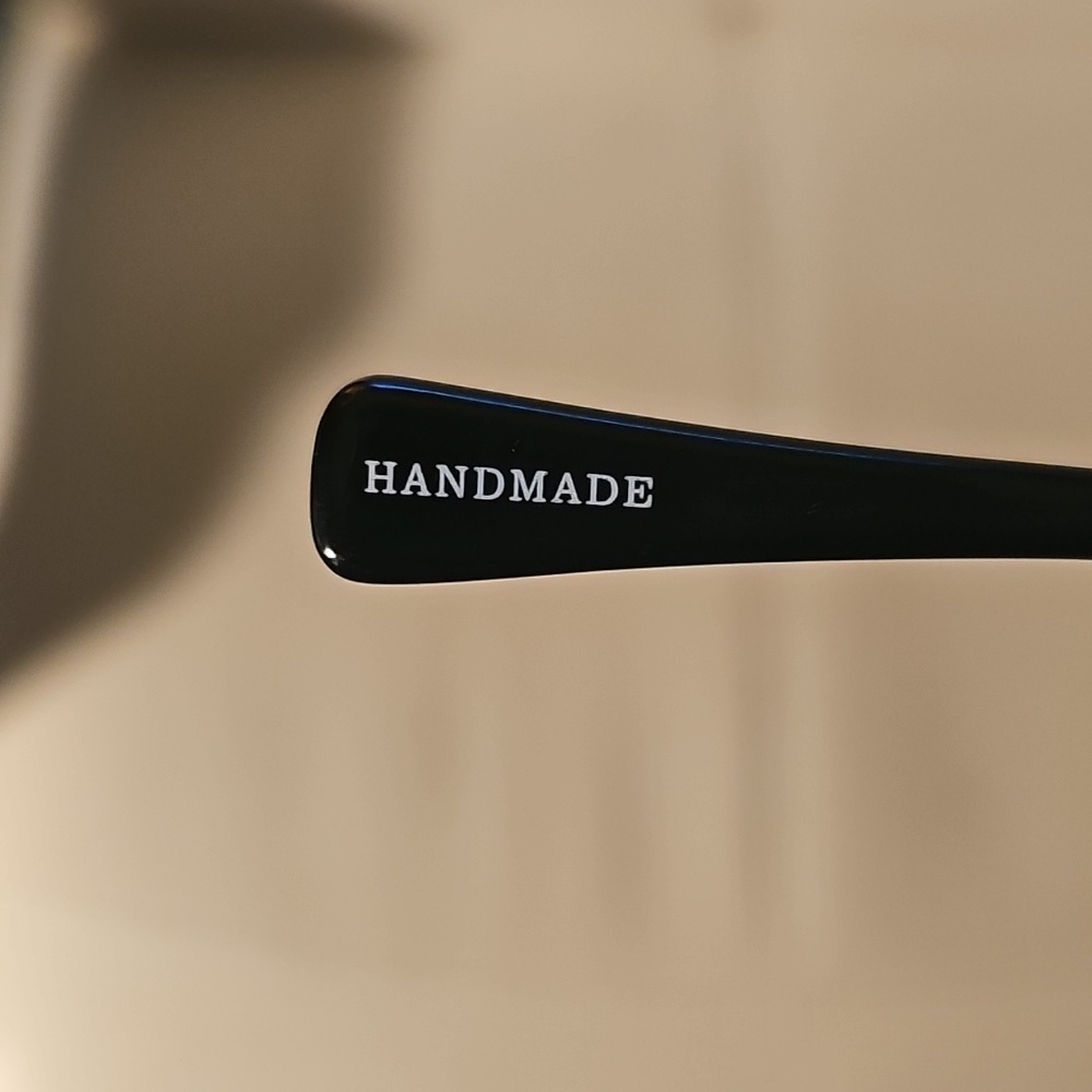 Black Rectangular Sunglasses with Purple Lenses, … - image 2